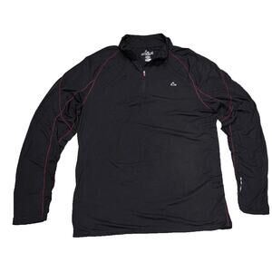 Paradox Dri Release Men L Black Lightweight Merino Blend Sweater 1/4 Zip A004232
